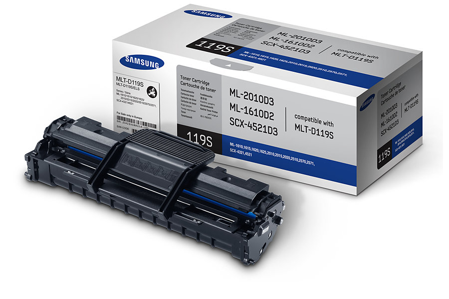 Samsung / HP Toner MLT-D119S / SU863A für ML-1610 / ML-2010 / ML-2510 / ML-2570 / ML-2571N • SCX-4321 / 4521F, 2000 Seiten, schwarz Samsung / HP Toner MLT-D119S / SU863A für ML-1610 / ML-2010 / ML-2510 / ML-2570 / ML-2571N • SCX-4321 / 4521F, 2000 Seiten, schwarz