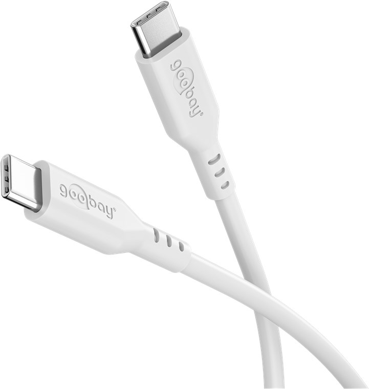 USB-C Silikonkabel, 1,5 m, weiß weiches und robustes Ladekabel für USB-C Geräte USB-C Silikonkabel, 1,5 m, weiß weiches und robustes Ladekabel für USB-C Geräte