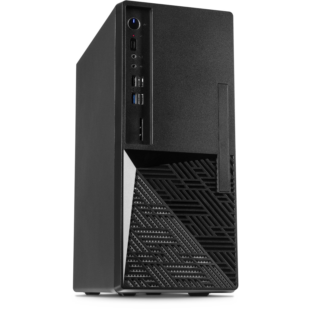 Micro-Tower / Desktop S-703 Gehäuse ohne TFX-Netzteil, USB-2/-3/-C schwarz Micro-Tower / Desktop S-703 Gehäuse ohne TFX-Netzteil, USB-2/-3/-C schwarz