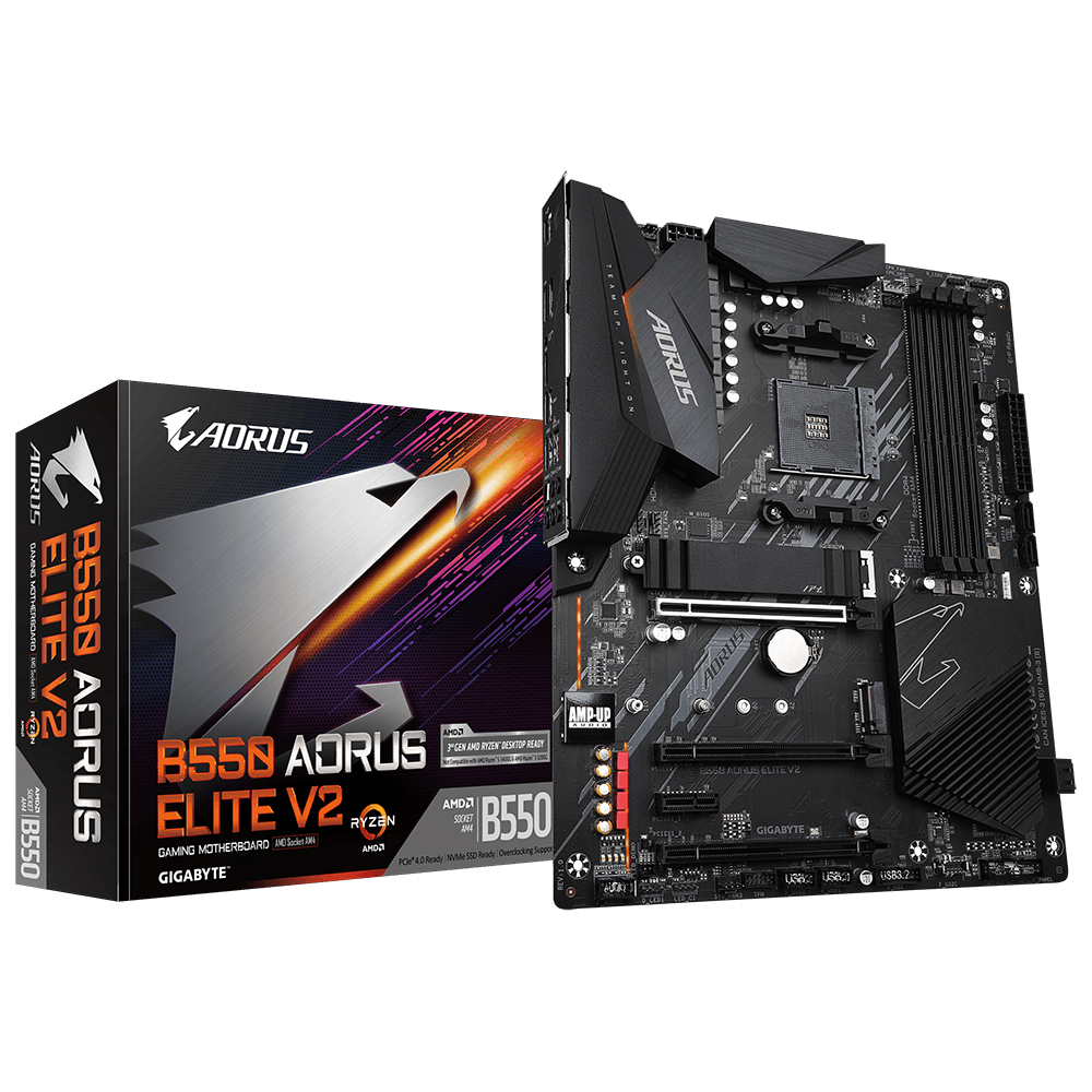 Gigabyte B550 AORUS ELITE V2 Sockel AM4, 4xDDR4 HDMI / DP / M.2, ATX Gigabyte B550 AORUS ELITE V2 Sockel AM4, 4xDDR4 HDMI / DP / M.2, ATX