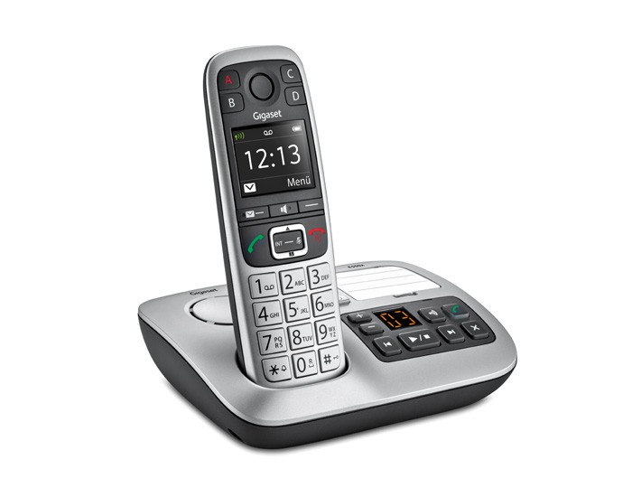 Gigaset E560A Funktelefon mit großen Tasten und Anrufbeantworter, platin Gigaset E560A Funktelefon mit großen Tasten und Anrufbeantworter, platin