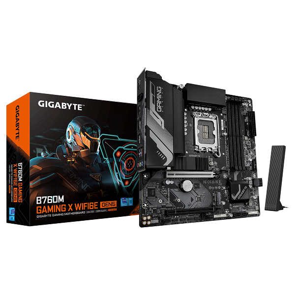 Gigabyte B760M G X WF6E GEN5 Sockel 1700, 4xDDR5 HDMI / DP / 2x M.2 / mATX Gigabyte B760M G X WF6E GEN5 Sockel 1700, 4xDDR5 HDMI / DP / 2x M.2 / mATX