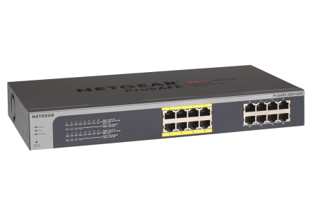 Netgear ProSafe JGS516 Gigabit Switch 16-Port 10-1000Mbps, 19" / Desktop Netgear ProSafe JGS516 Gigabit Switch 16-Port 10-1000Mbps, 19" / Desktop