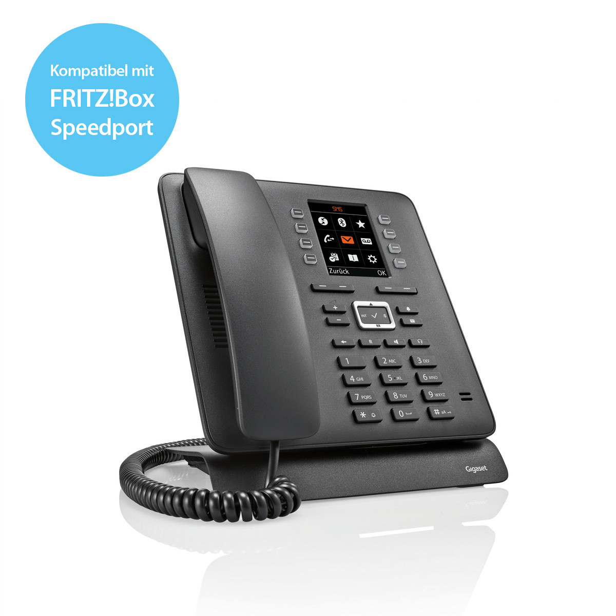 Gigaset T480HX DECT Tischtelefon für DECT/GAP Router z.B. FritzBox, Bluetooth Gigaset T480HX DECT Tischtelefon für DECT/GAP Router z.B. FritzBox, Bluetooth