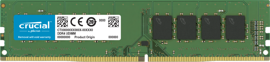 DDR4 RAM Crucial, 16GB 1.2V, 3200MHz PC4-25600 CL22, dual Rank DDR4 RAM Crucial, 16GB 1.2V, 3200MHz PC4-25600 CL22, dual Rank