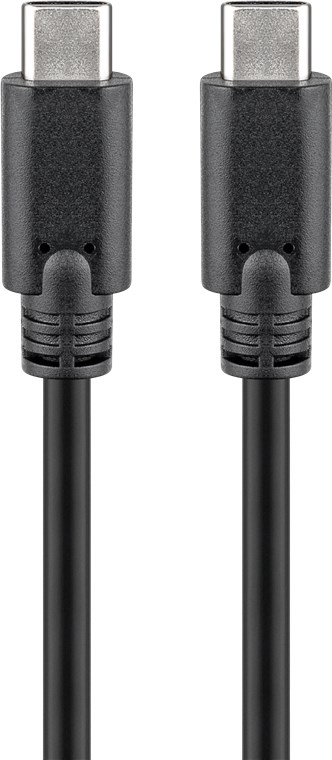 USB C/C Kabel 1,0 M. - USB Typ C-Stecker > USB Typ C-Stecker, schwarz USB C/C Kabel 1,0 M. - USB Typ C-Stecker > USB Typ C-Stecker, schwarz