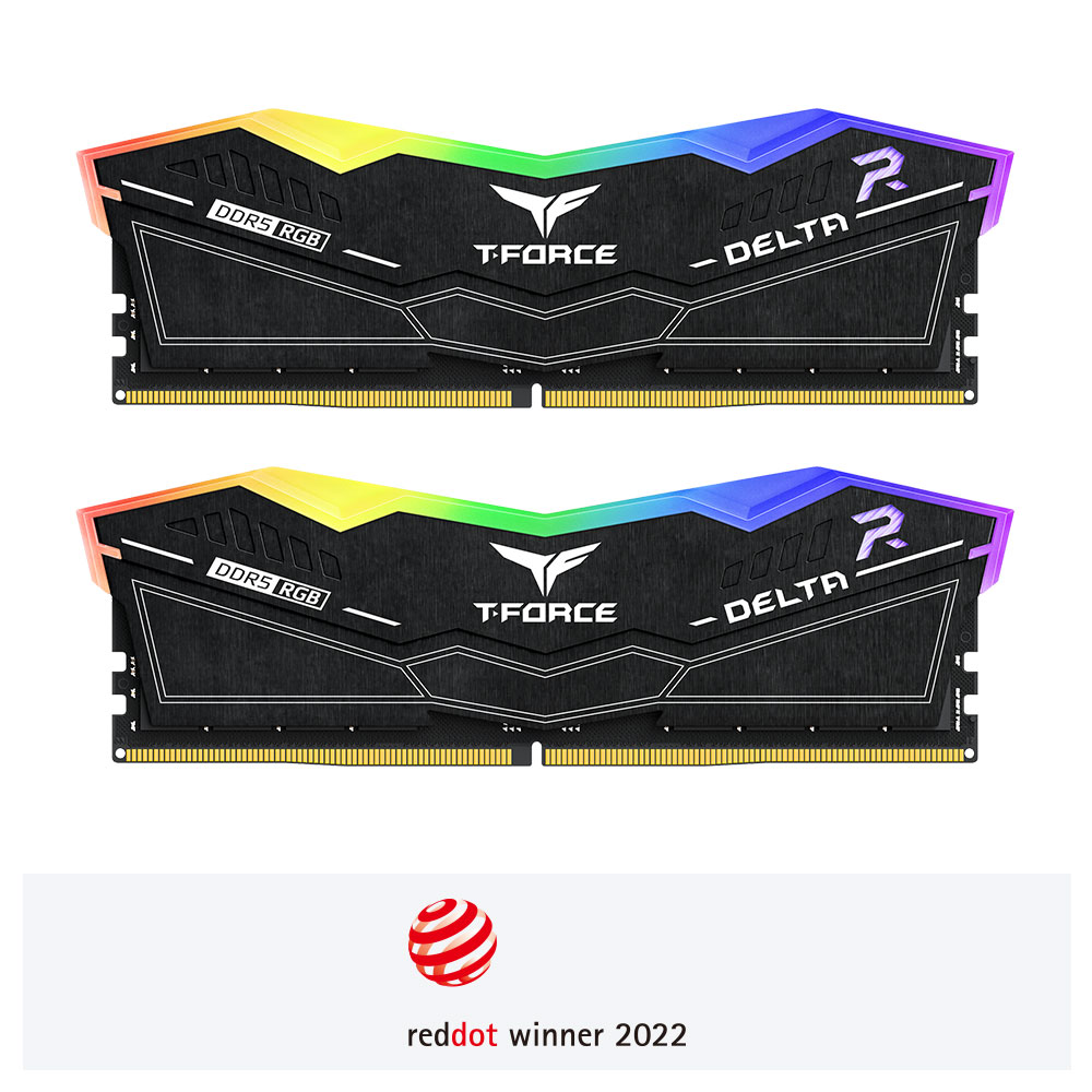 DDR5 RAM T-Force Delta RGB Black 32GB (2x16GB) PC 6000 CL38 DDR5 RAM T-Force Delta RGB Black 32GB (2x16GB) PC 6000 CL38