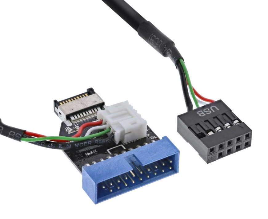 USB C 3.1 Gen2 (Key-A) auf USB 3.0 19-pin Adapter intern - 30 cm