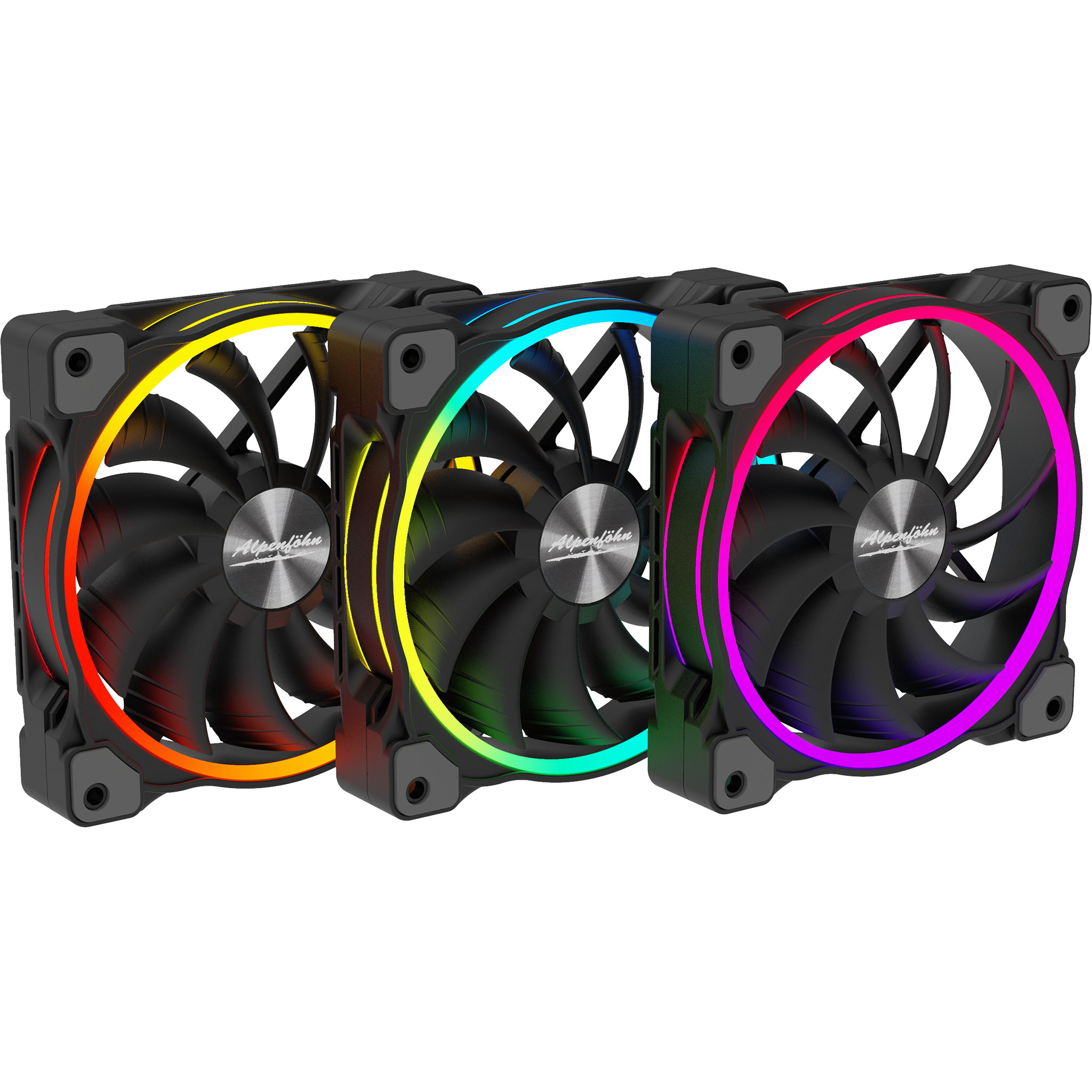Alpenföhn Wing Boost 3 ARGB High Speed PWM-Lüfter, Triple-Pack
