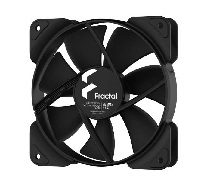 Fractal Design Aspect 12 PWM Black PC-Lüfter  120x120x25mm  4-pol. MB-Anschluss