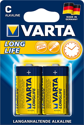 Batterie 2x Varta Longlife LR14 (Baby), 1.5 Volt, 2er Pack