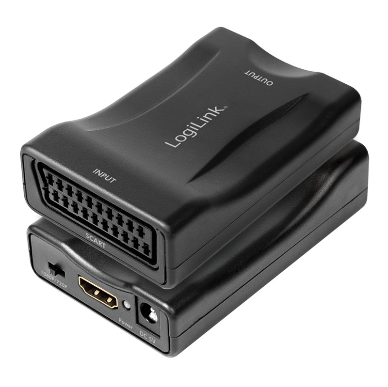 Scart (Video) converter, Scart-Bu zu HDMI-Bu, 1080p, black Scart (Video) converter, Scart-Bu zu HDMI-Bu, 1080p, black