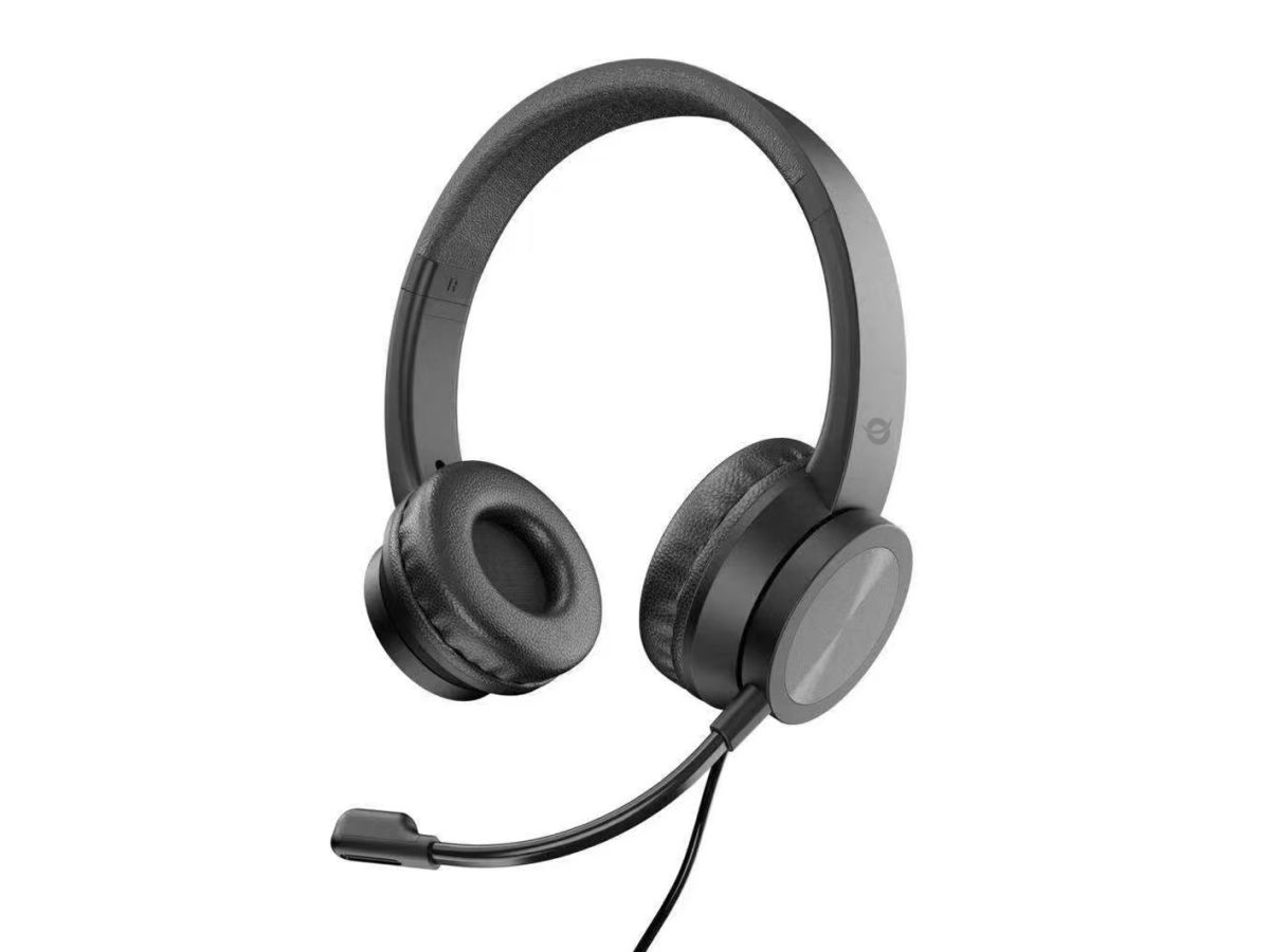 Conceptronic POLONA05C Stereo Headset USB-C mit FB am Kabel, schwarz