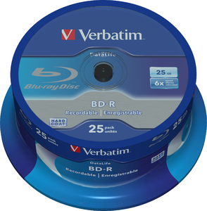 BD-R Blu-ray Rohling Verbatim 25er Spindel 6x / 25GB BD-R Blu-ray Rohling Verbatim 25er Spindel 6x / 25GB