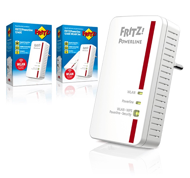 AVM Fritz!Powerline 1240E Set Powerline Adapter 1200Mbps, 2x Bridge AVM Fritz!Powerline 1240E Set Powerline Adapter 1200Mbps, 2x Bridge
