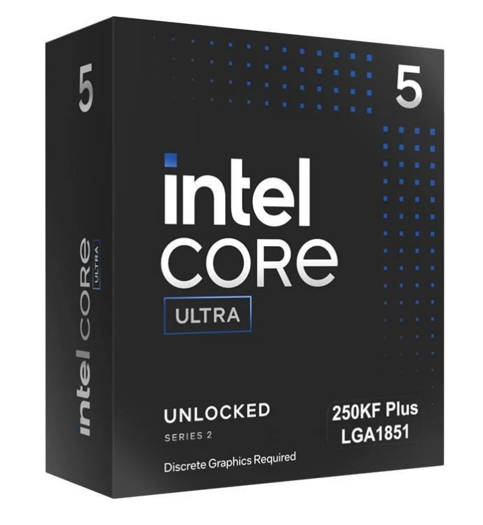 Intel Box Core Ultra 5 250KF Plus Prozessor 5.3GHz FCLGA1851 30MB Cache