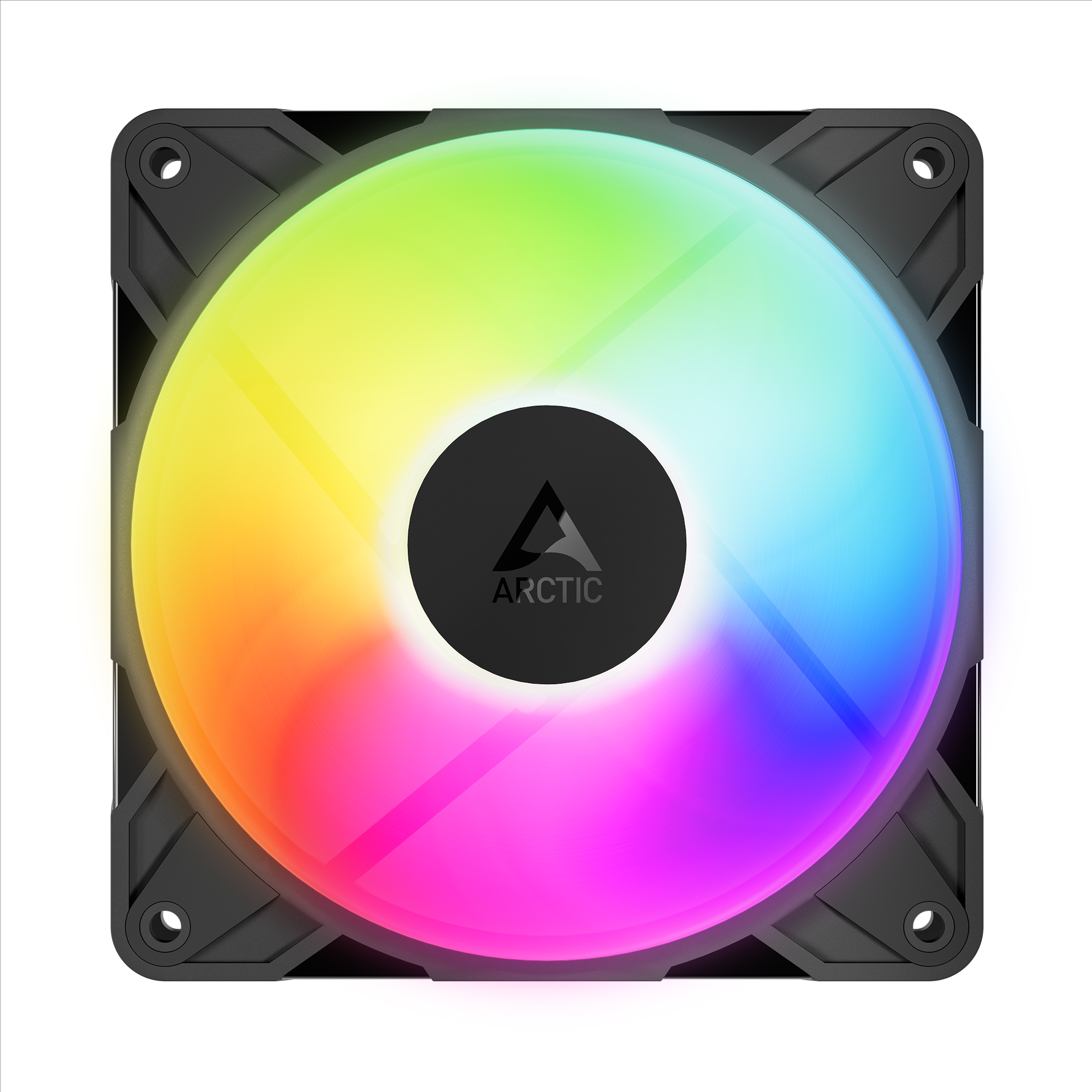 Arctic P12 Pro Reverse A-RGB PC-Lüfter 120x120x25mm 4-pol. PWM-Stecker, schwarz