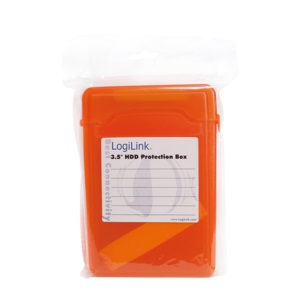 LogiLink Festplatten Schutz-Box für 3,5 HDDs, orange LogiLink Festplatten Schutz-Box für 3,5 HDDs, orange