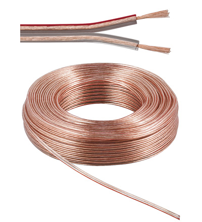 Lautsprecher Kabel hochwertig, hochflexibel 2x 2.5mm, transparent, CCA, 50 Meter Lautsprecher Kabel hochwertig, hochflexibel 2x 2.5mm, transparent, CCA, 50 Meter