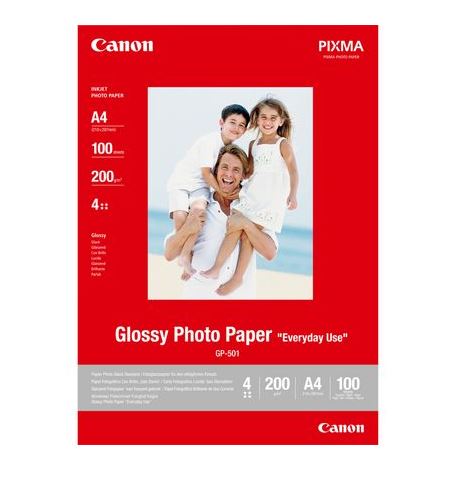Canon GP-501 Fotopapier A4 glänzend 100 Blatt 200g/m², weiss Canon GP-501 Fotopapier A4 glänzend 100 Blatt 200g/m², weiss