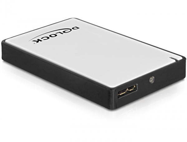 USB 3.0 Gehäuse für 1.8" Micro-SATA &amp; SSD HDD's, Aluminium, silber/schwarz