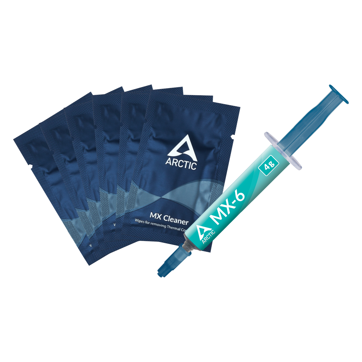 Arctic MX-6 Wärmeleitpaste 4 Gramm Spritze + 6x MX-Cleaner Arctic MX-6 Wärmeleitpaste 4 Gramm Spritze + 6x MX-Cleaner