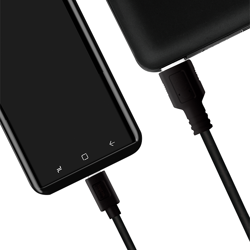 USB C/A Kabel 0,5 M. - USB Typ C-Stecker > USB 3.0 A-Stecker, schwarz