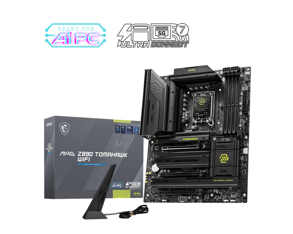 MSI MAG Z890 Tomahawk WiFi Sockel 1851, 4xDDR5  HDMI / 2xTB / 4x M.2 / ATX
