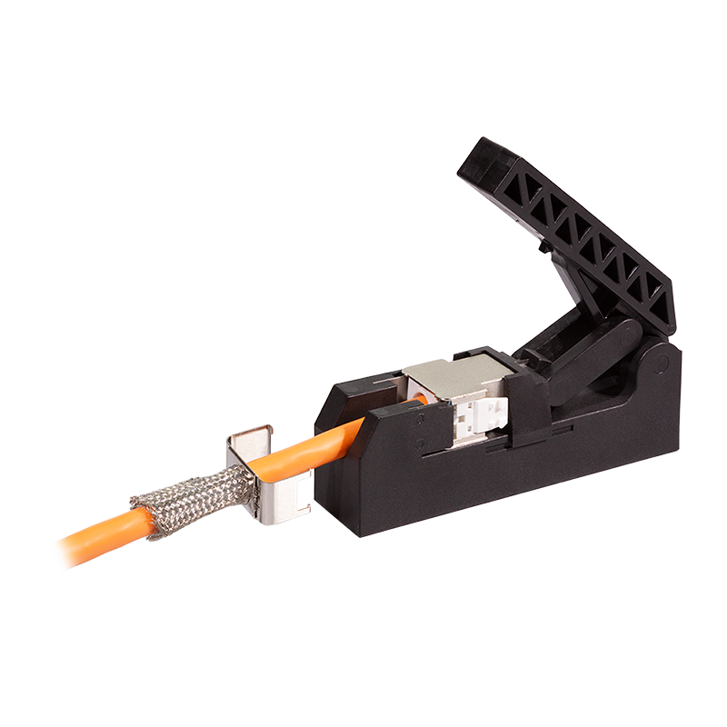 Keystone Jack RJ45 24er-Pack Cat.6A STP SlimLine 14.5mm 22-26 AWG + Installationswerkzeug