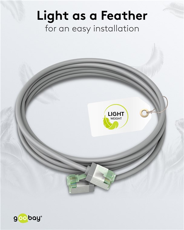 Netzwerk Patchkabel slim 1m grau Ultraflexibles Cat 8.1 U/FTP, extra kurze Stecker Netzwerk Patchkabel slim 1m grau Ultraflexibles Cat 8.1 U/FTP, extra kurze Stecker
