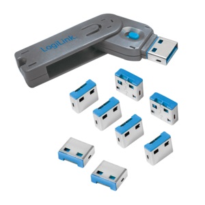 USB Port Blocker, 1x Schlüssel mit 8x Locks USB Port Blocker, 1x Schlüssel mit 8x Locks