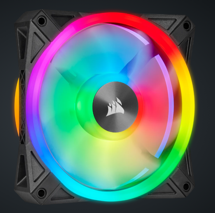 Corsair iCUE QL120 RGB PWM Lüfter - 120mm, schwarz Corsair iCUE QL120 RGB PWM Lüfter - 120mm, schwarz