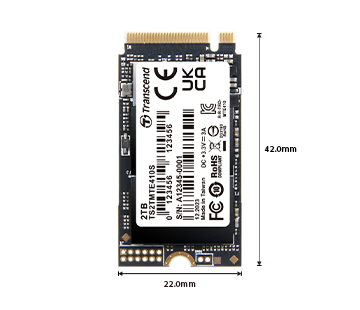 Transcend PCIe SSD 410S  1TB M.2 2242 Gen 4 x4, NVMe