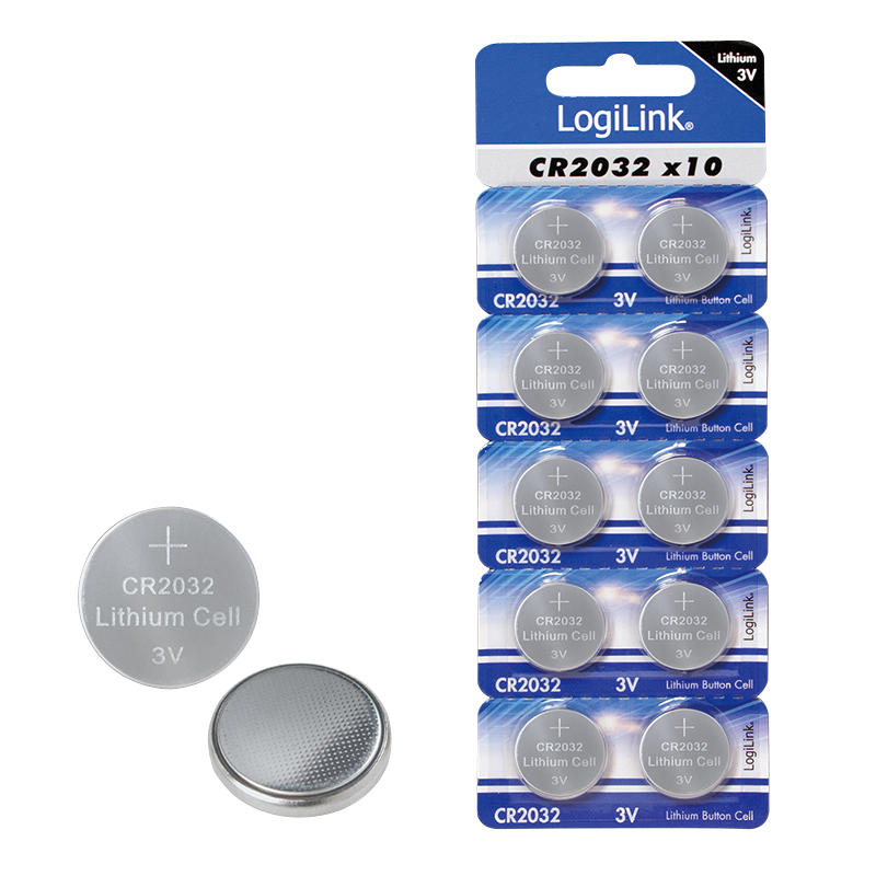Knopf-Batterie 10x CR2032 - 20x3.2mm, Lithium, 3V, u.a. Mainboard Backup Knopf-Batterie 10x CR2032 - 20x3.2mm, Lithium, 3V, u.a. Mainboard Backup