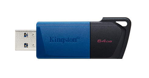 Kingston DataTraveler Exodia M  USB-Stick  64GB USB 3.2, Schwarz/Blau