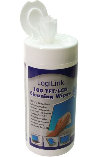 Reinigungstücher 100 Stück feucht in Spenderbox für TFT-, LCD-, Plasma-Displays Reinigungstücher 100 Stück feucht in Spenderbox für TFT-, LCD-, Plasma-Displays