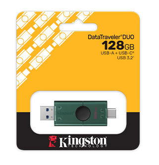 Kingston DataTraveler Duo USB-A+C Stick 128GB USB 3.2 Flash Drive