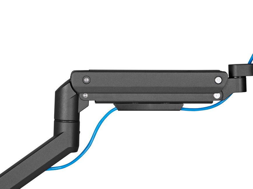 Tischhalterung mit Gasdruckfeder für 1x TV-/TFT-Displays 33-120cm bis 20kg, VESA 75/100mm, schwarz