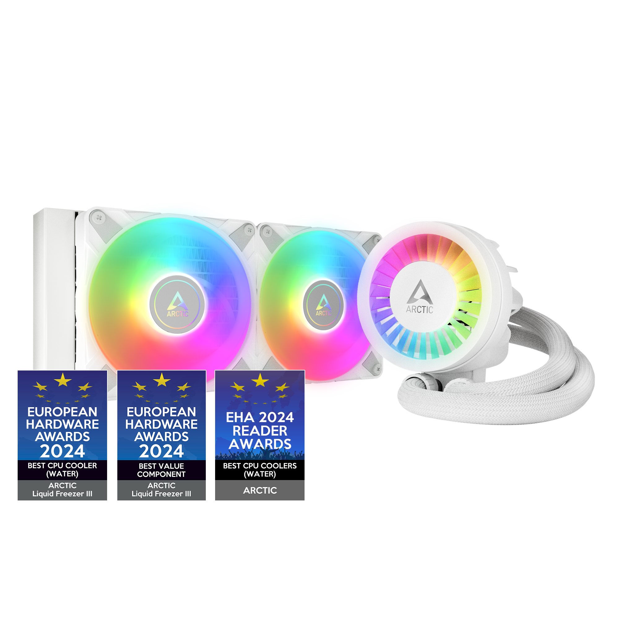 ARCTIC Liquid Freezer III 240 ARGB White Wasserkühlung für Intel und AMD Prozessoren, 2x120mm Lüfter ARCTIC Liquid Freezer III 240 ARGB White Wasserkühlung für Intel und AMD Prozessoren, 2x120mm Lüfter