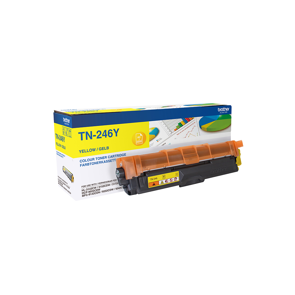 Brother Toner TN246Y für HL-3152CDW HL-3172CDW, 2200 Seiten, gelb Brother Toner TN246Y für HL-3152CDW HL-3172CDW, 2200 Seiten, gelb