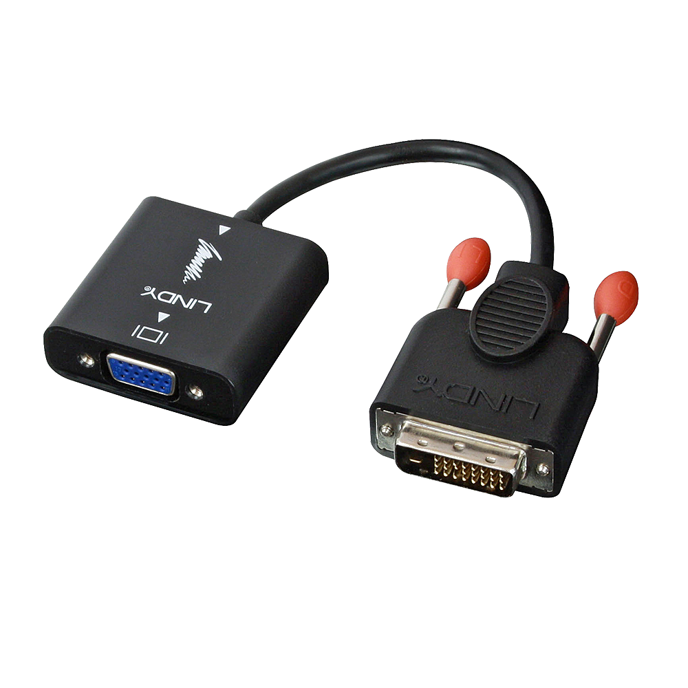 DVI - VGA Konverter 1x VGA / 1x DVI, konvertiert DVI auf VGA max. 1200p Signal DVI - VGA Konverter 1x VGA / 1x DVI, konvertiert DVI auf VGA max. 1200p Signal