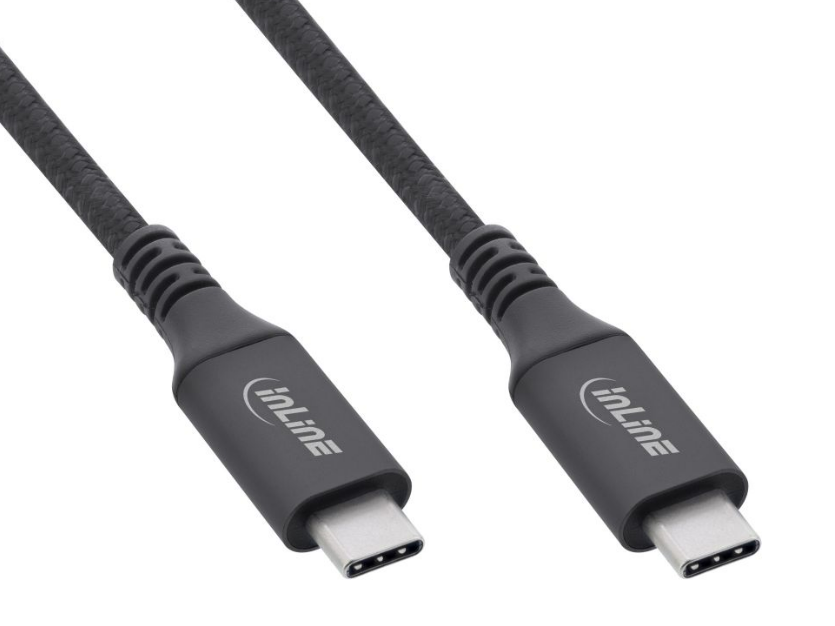 USB C/C USB4 Kabel 0,5 M. - USB C-Stecker > USB 3.2 C-Stecker, schwarz USB C/C USB4 Kabel 0,5 M. - USB C-Stecker > USB 3.2 C-Stecker, schwarz