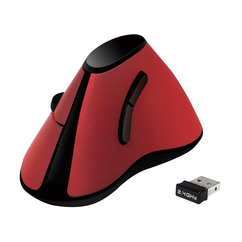 LogiLink Ergonomische Vertical Funk Mouse 2.4 GHz, 5 Tasten 1200dpi, rot LogiLink Ergonomische Vertical Funk Mouse 2.4 GHz, 5 Tasten 1200dpi, rot