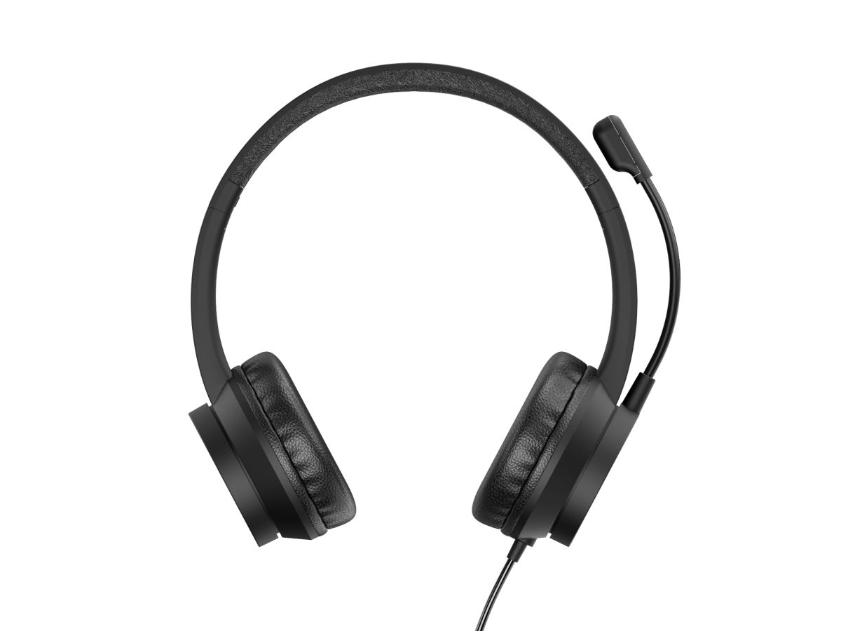 Conceptronic POLONA05C Stereo Headset USB-C mit FB am Kabel, schwarz