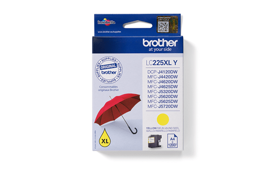 Brother LC-225XL-Y Tintenpatrone (Regenschirm) für MFC J4420DW, MFC J4425DW, J5620DW, gelb Brother LC-225XL-Y Tintenpatrone (Regenschirm) für MFC J4420DW, MFC J4425DW, J5620DW, gelb