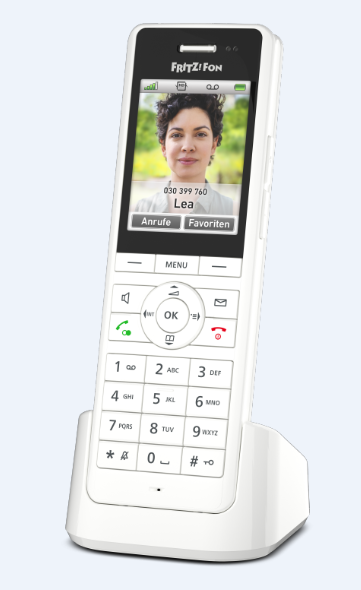 AVM Fritz!Fon X6 weiß DECT-Handy Zusatztelefon mit Ladeschale AVM Fritz!Fon X6 weiß DECT-Handy Zusatztelefon mit Ladeschale