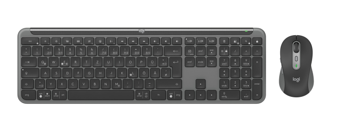 Logitech Cordless Signature Slim MK950 for Business Tastatur & Maus USB Funk/BT, deutsch, graphite Logitech Cordless Signature Slim MK950 for Business Tastatur & Maus USB Funk/BT, deutsch, graphite