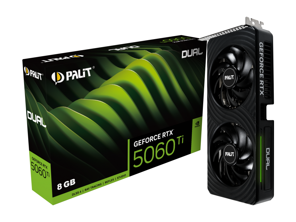 Palit nVidia GeForce RTX 5060 Ti Dual 8GB DDR7, HDMI / 3xDP, PCIe 5.0