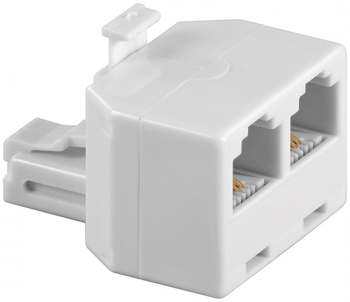 TEL-Adapter Verteiler 1x RJ11 Stecker / 2x RJ-11 Buchse 6P4C TEL-Adapter Verteiler 1x RJ11 Stecker / 2x RJ-11 Buchse 6P4C