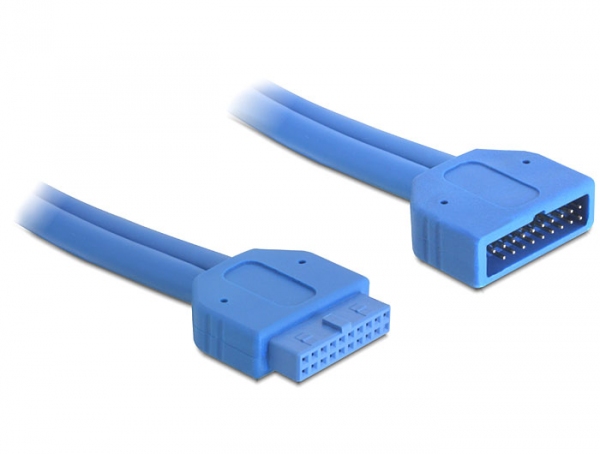 USB 3.0 Pinheader Verlängerungskabel  1x USB 3.0  19-pol. Pinheader Stecker / 1x USB 3.0  19-pol. Pinheader Buchse, ca. 45 cm